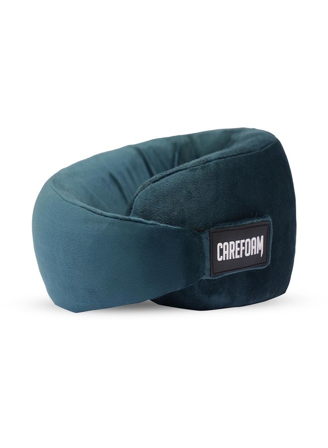 CareFoam وسادة كير فوم للسفر | وسادة رقبة فاخرة من إسفنج الذاكرة للسفر بالطائرة والنوم في السيارة | مسند رأس قابل للتعديل، وسادة سفر لدعم الرقبة أثناء النوم - Image 1